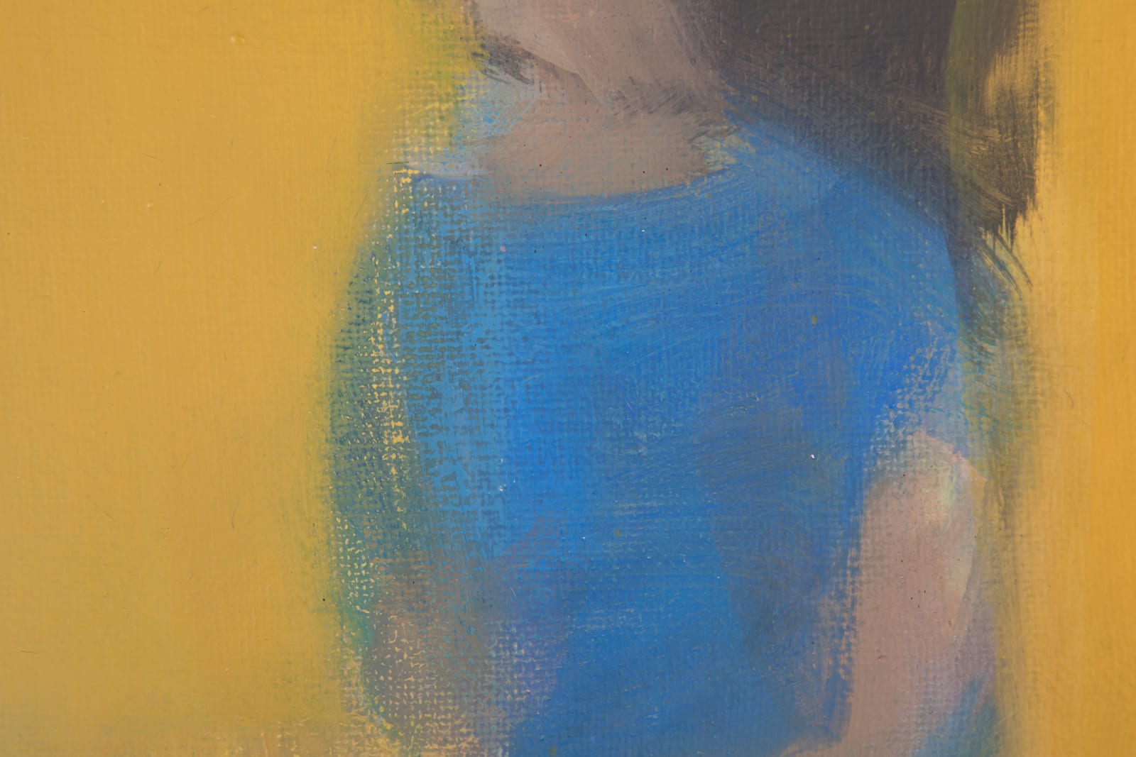 Leiko Ikemura, Standing in Dark Yellow (Stehende in Dunkelgelb), 1995-1996