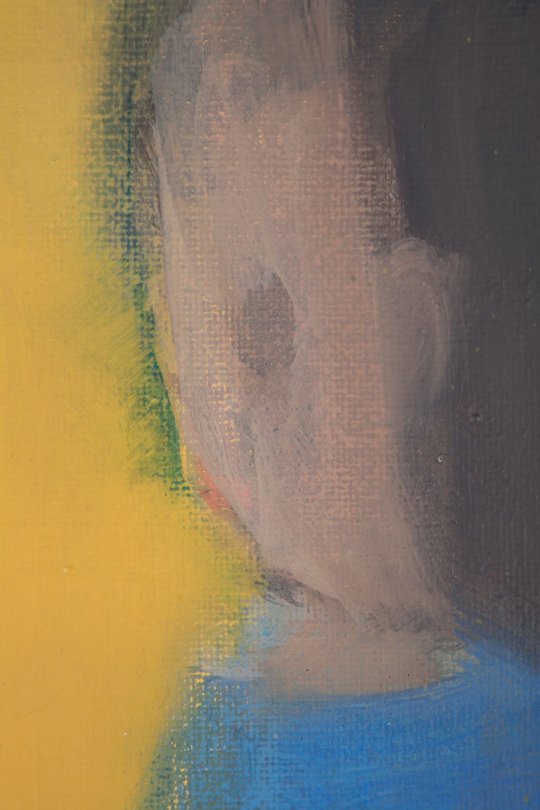 Leiko Ikemura, Standing in Dark Yellow (Stehende in Dunkelgelb), 1995-1996