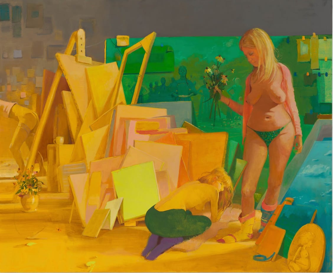 Lisa Yuskavage, Morning Classes in New Haven: In the Department of Color Theory, 2024