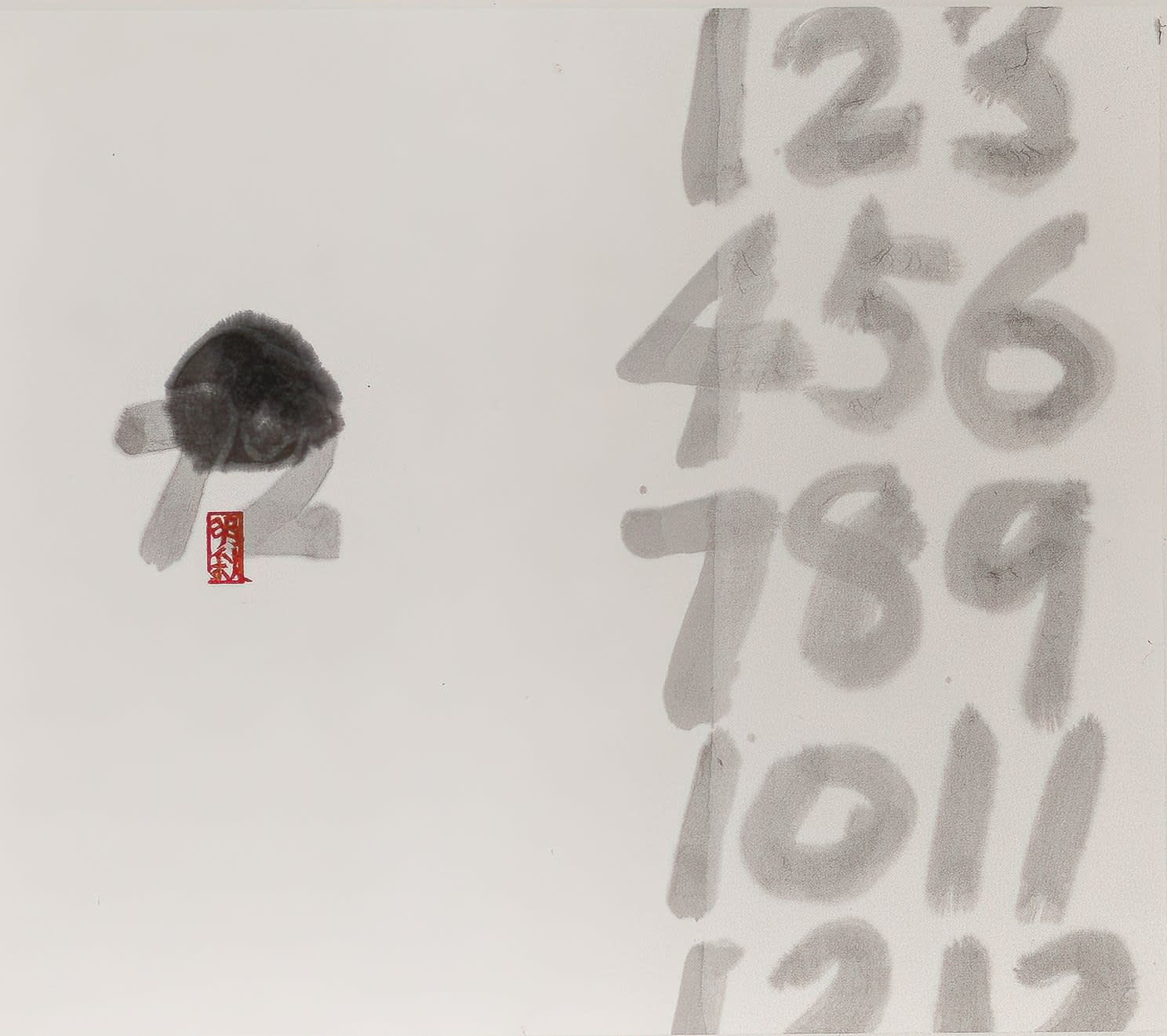 Fung Ming Chip, NumberS: Transparent Script 72, 数字系列:透字72, 2022