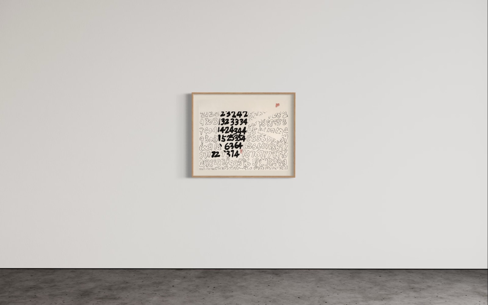 Fung Ming Chip, NumberS: Vacant Script 72 II, 数字系列:空心字72(二), 2021