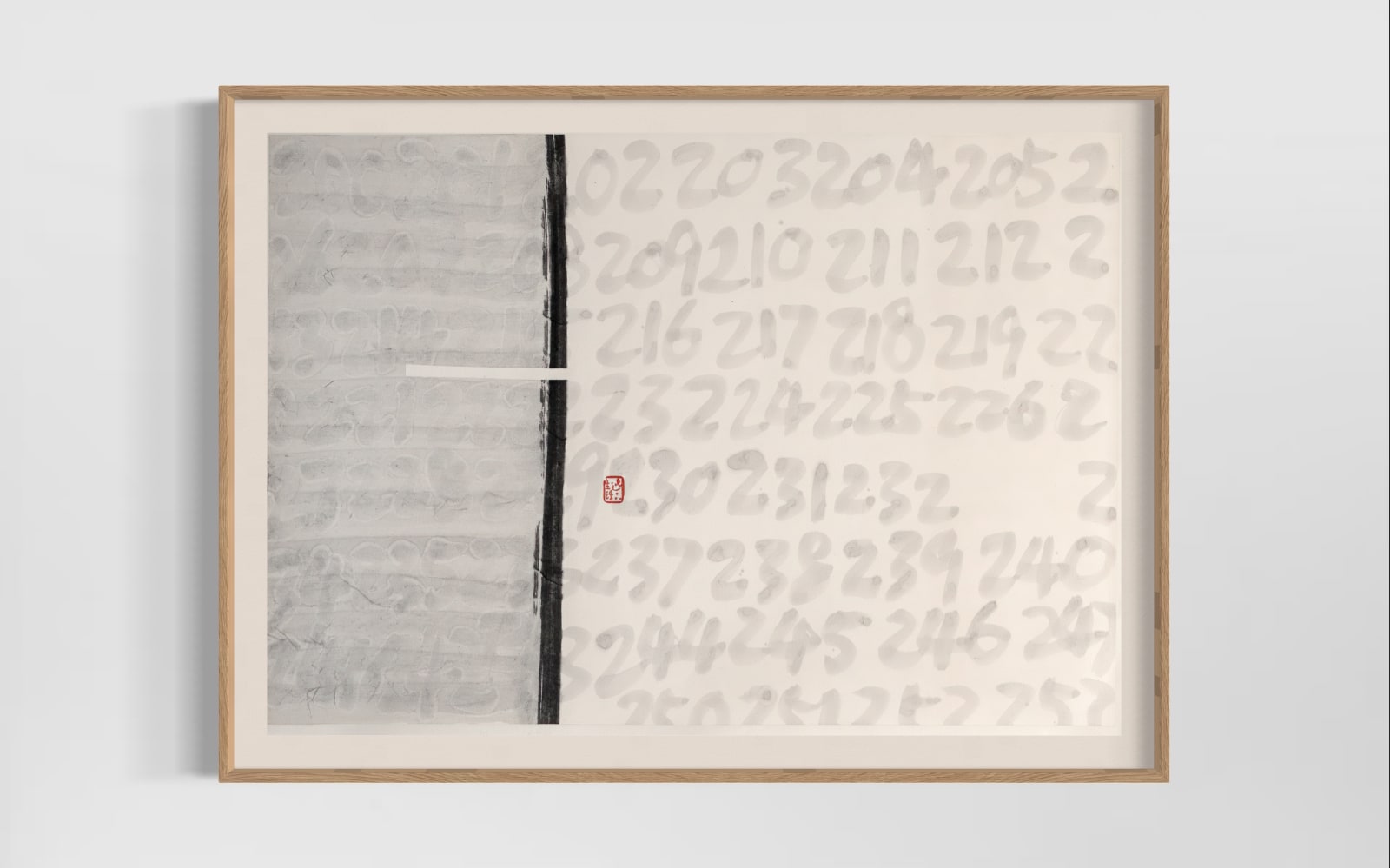 Fung Ming Chip, NumberS: Transparent Script with Exicison, 数字系列:留空透字, 2021