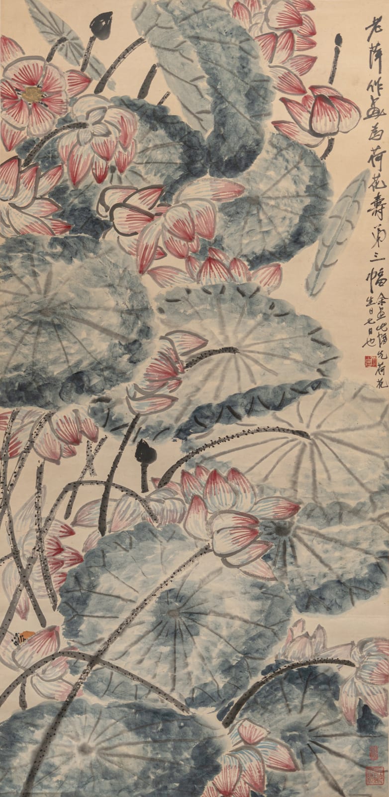 Qi Baishi, Lotus of Longevity 荷花壽
