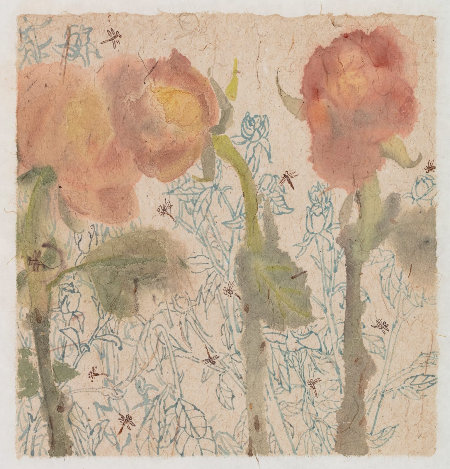 Luo Min, Roses, in Hues and in Lines 色蕴清描图 No.2 , 2023