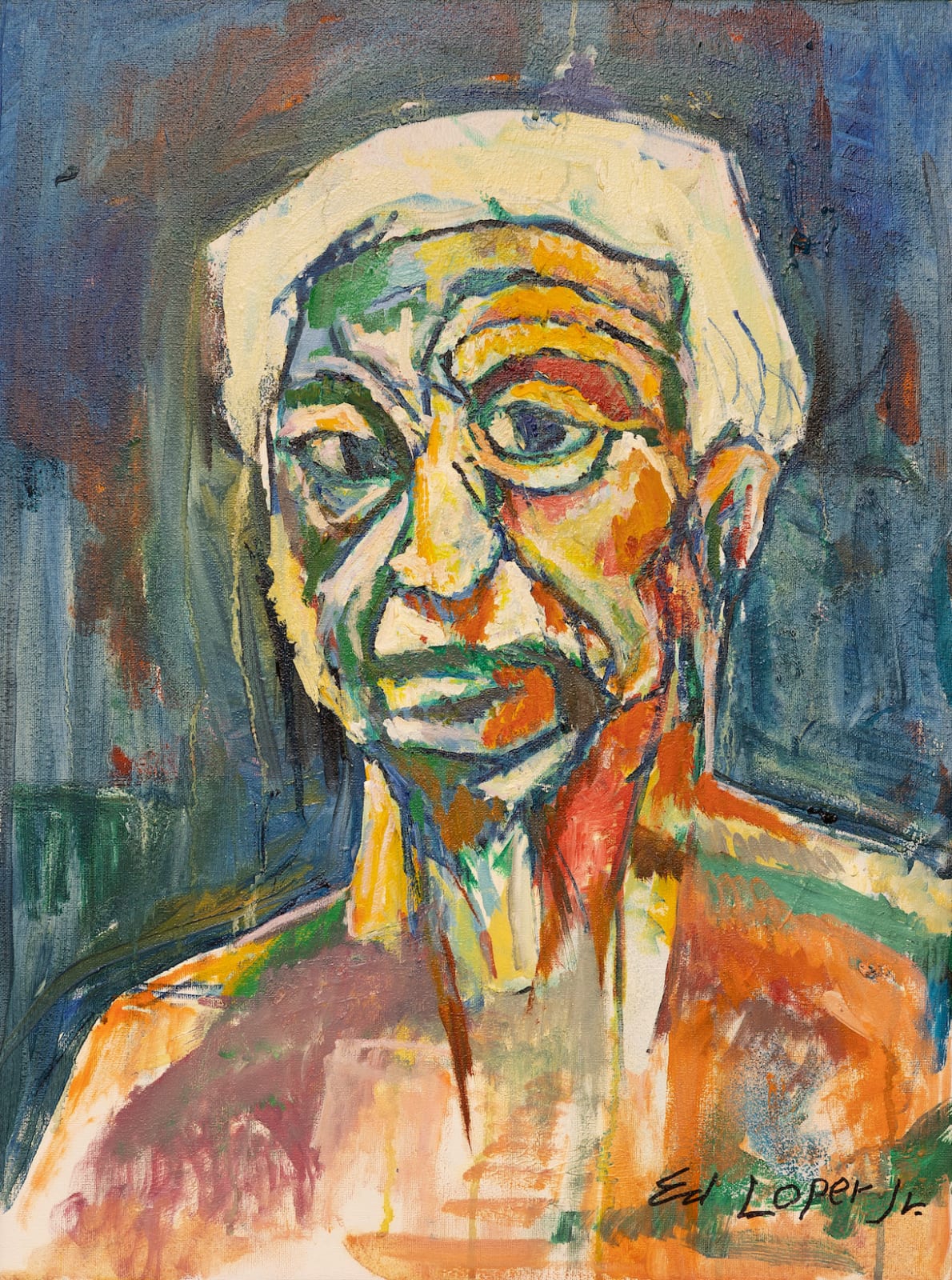 Edward L. Loper Jr., Self Portrait (Me, The Colorful Man), 2021