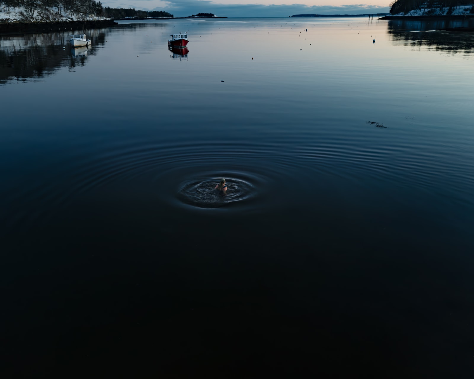 Cig Harvey, January Swim, Rockport, 2023.