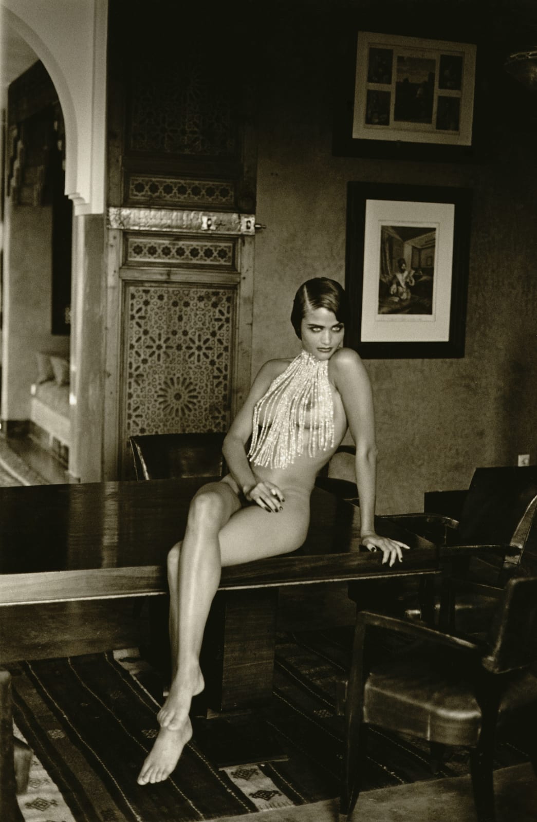 Peter Lindbergh, Helena Christensen, Vogue Paris, Marrakech, 1990.