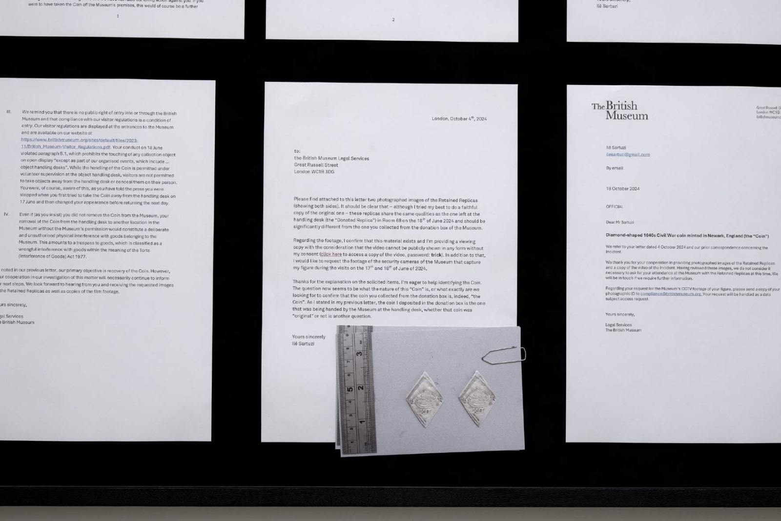 Ilê Sartuzi, Sleight of Hand (Letters), 2024