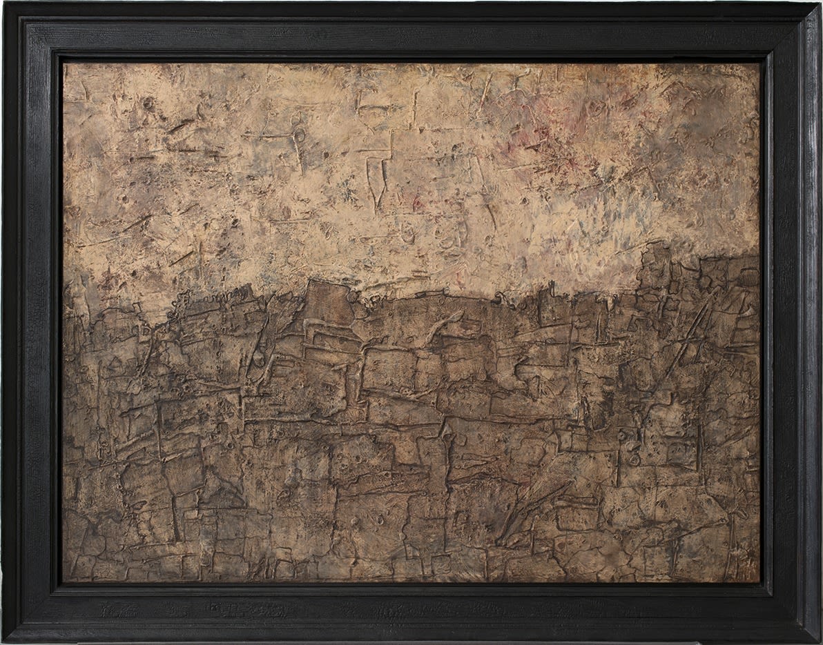 Jean Dubuffet, Paysage au ciel rougeoyant, 1952
