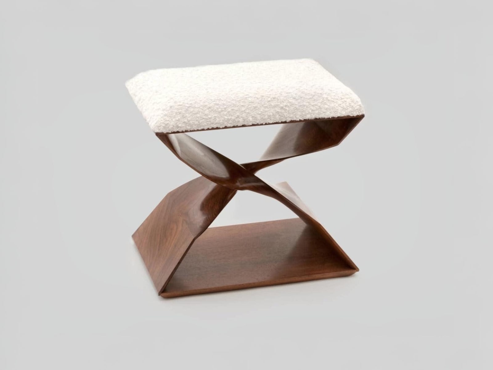 CAROL EGAN, Sculptural Twist Stool (Walnut)