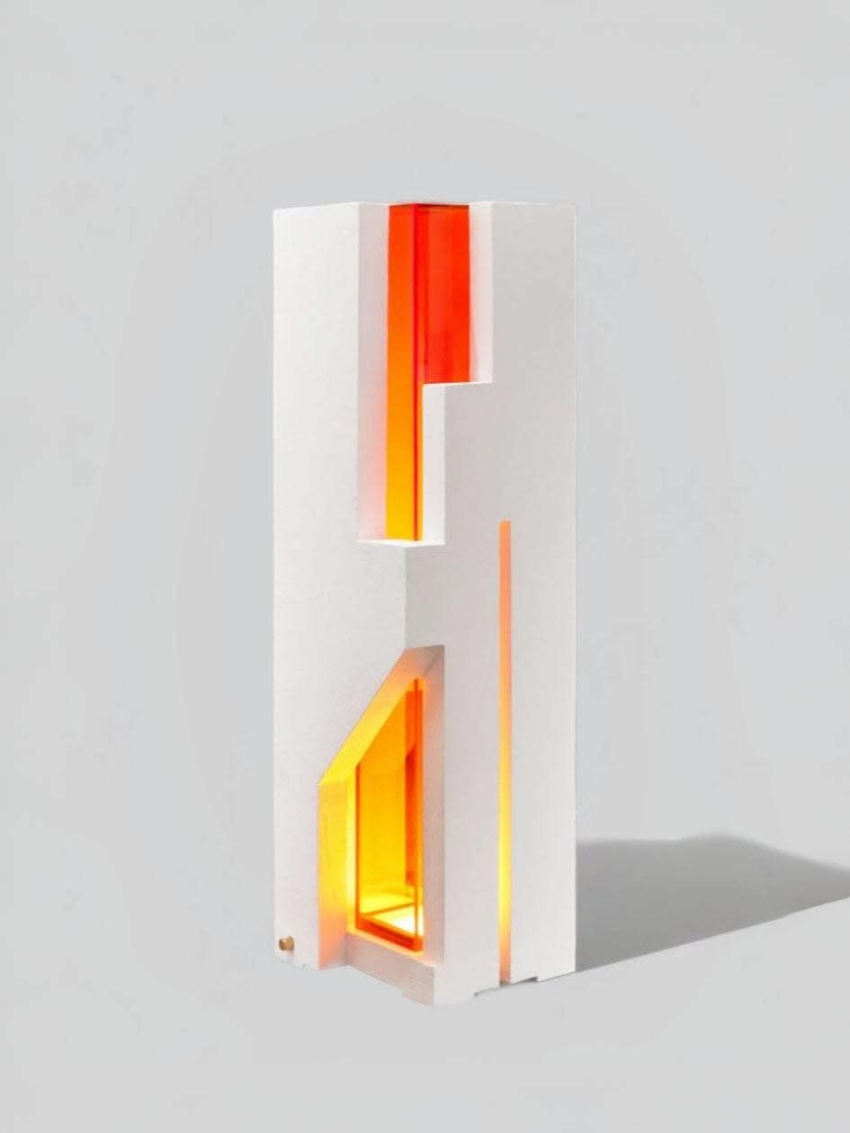 François Mascarello, Edifice Floor Light Sculpture (Orange)
