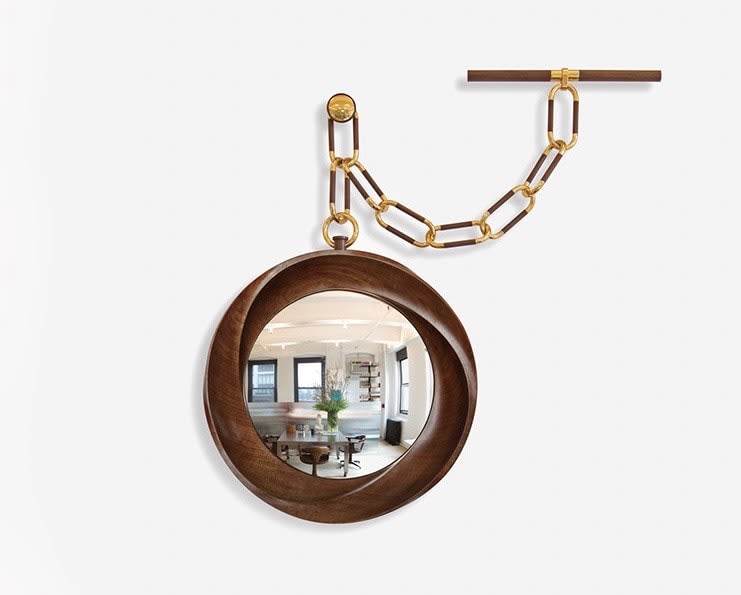 CAROL EGAN, ‘Montre A Gousset’ Mirror (Walnut)
