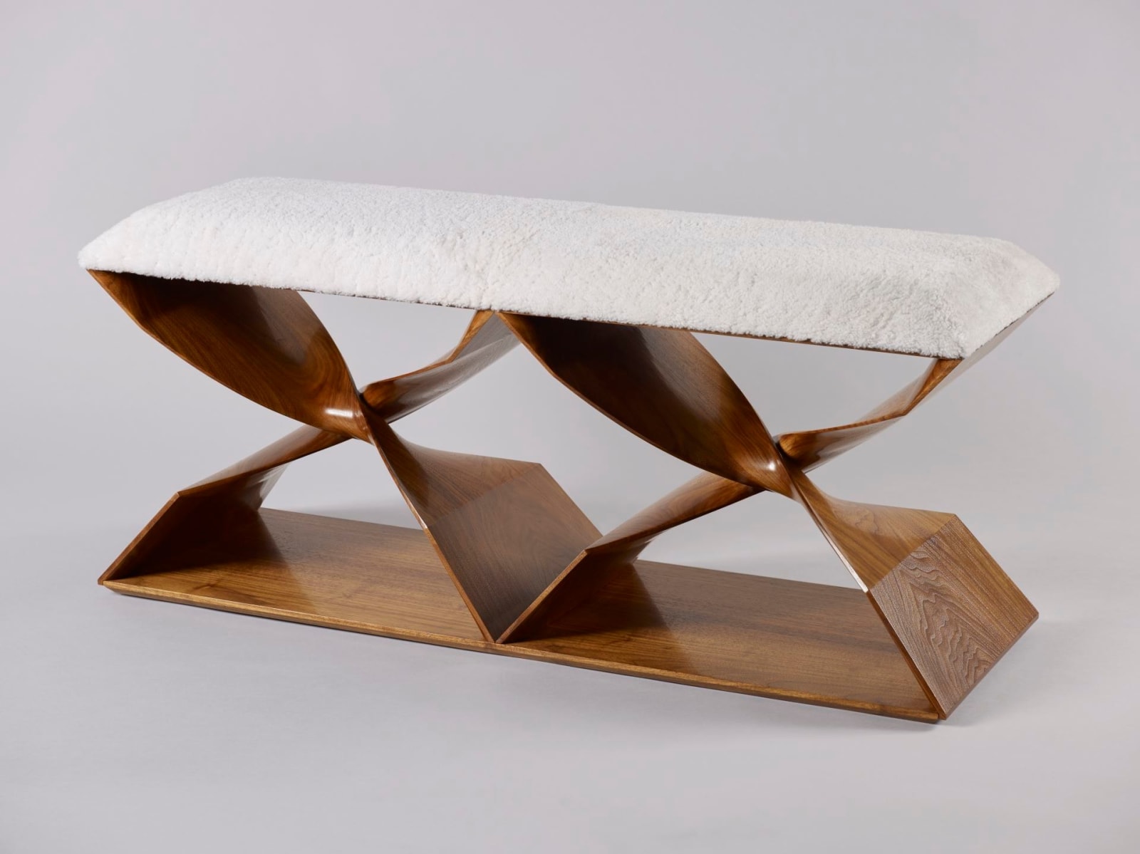 CAROL EGAN, Sculptural Twist Xx Bench (Walnut)