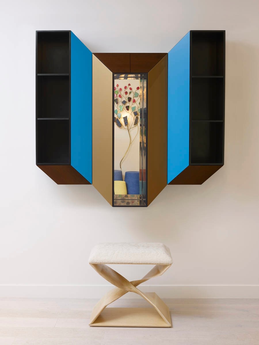 CAROL EGAN, Sculptural Twist Stool (Cerused)