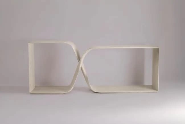 CAROL EGAN, Sculptural Twist Freestanding Console (Cerused)