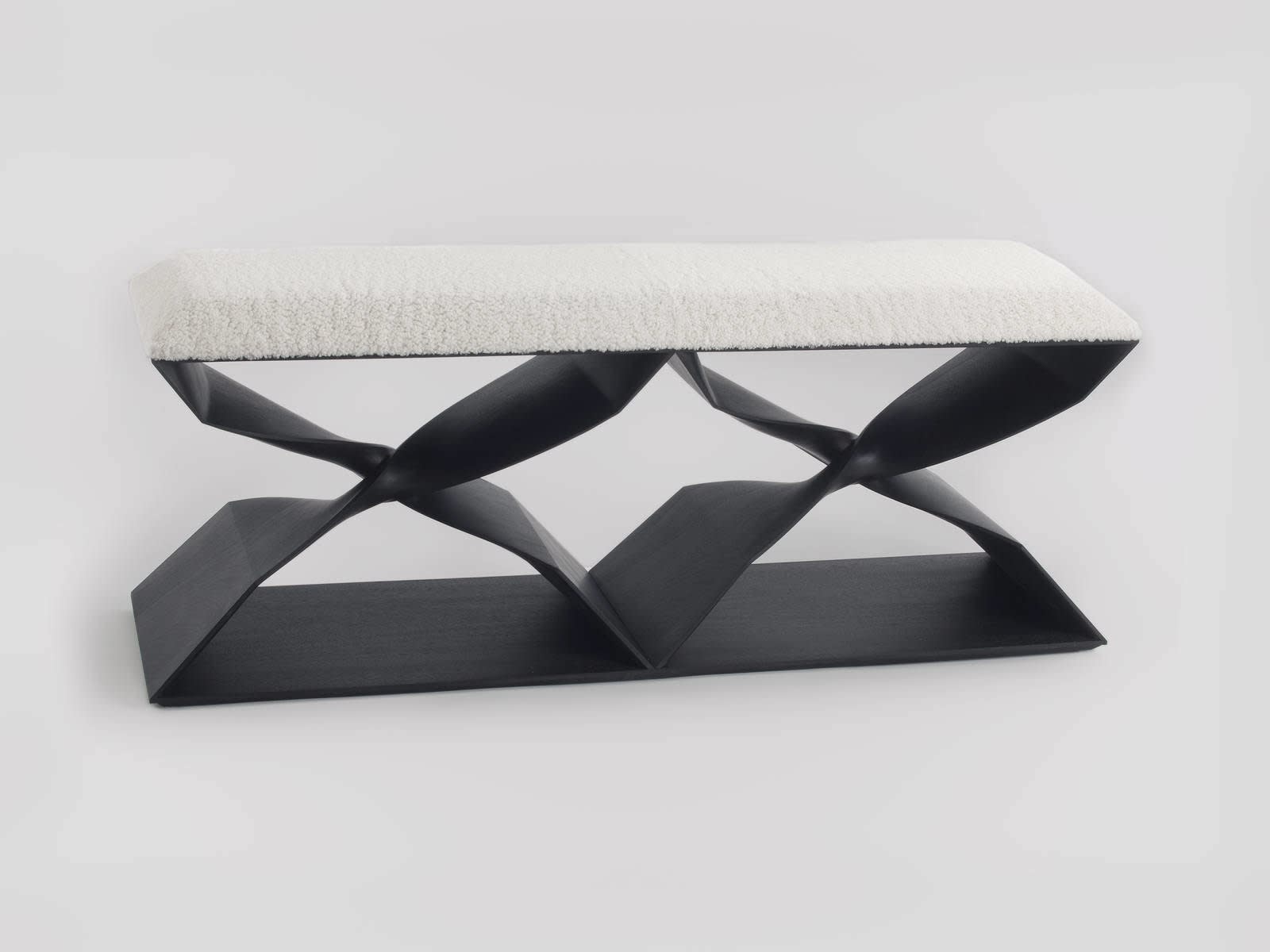 CAROL EGAN, Sculptural Twist Xx Bench (Ebonized)