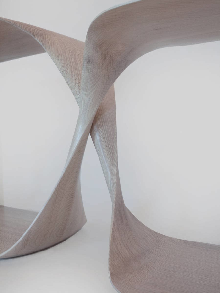CAROL EGAN, Sculptural Twist Freestanding Console (Cerused)