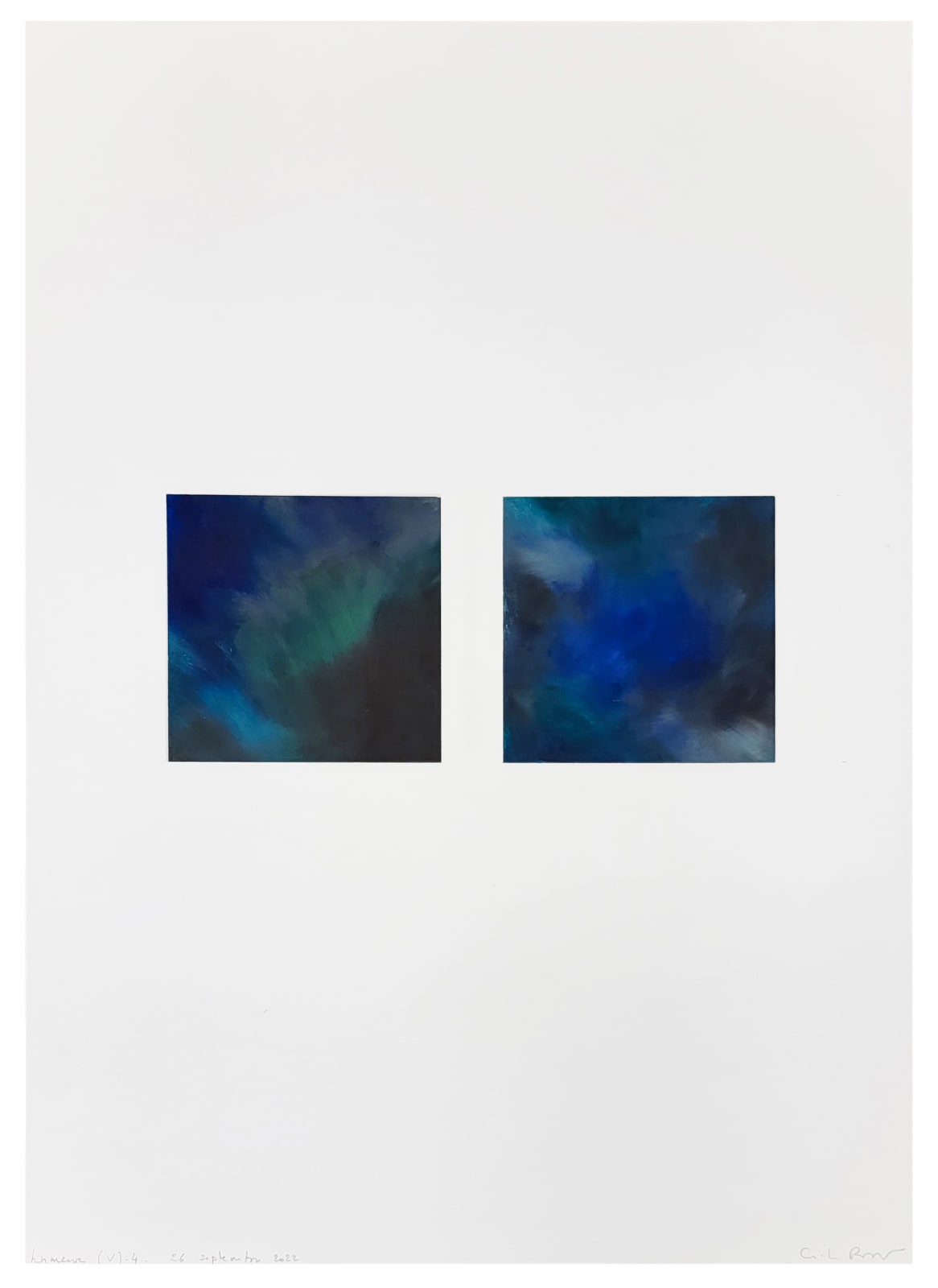 Cécile BART, Humeur (v) #4 bleus et verts sombres, 2022