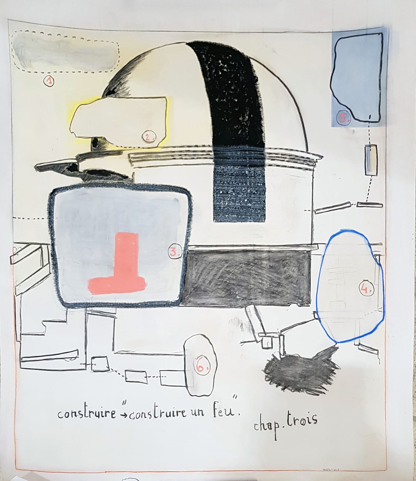 Jean-Michel ALBEROLA, Construire un feu, 2017
