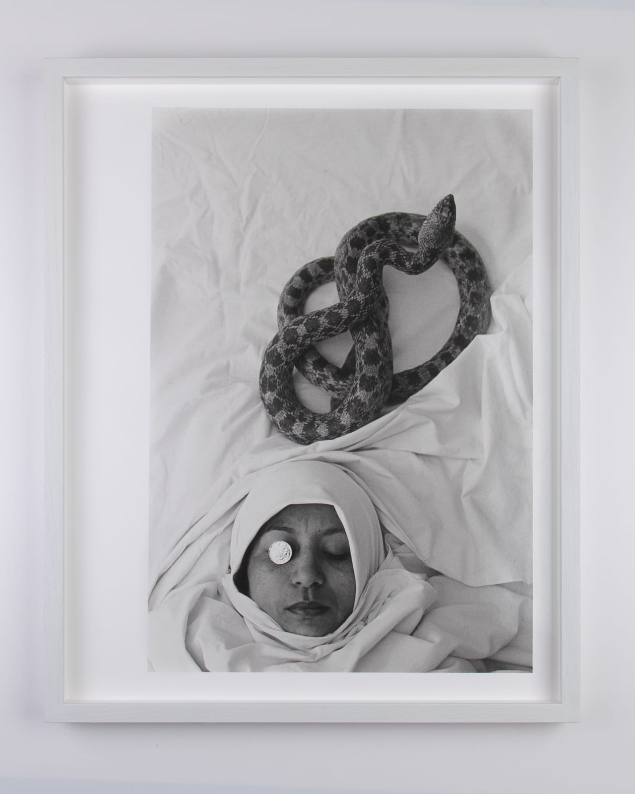 George Hallett, Lorna de Smidt posing for the cover of I.N.C. Aniebo’s Of Wives, Talismans and the Dead. London: Heinemann, African Writers Series, 1980s