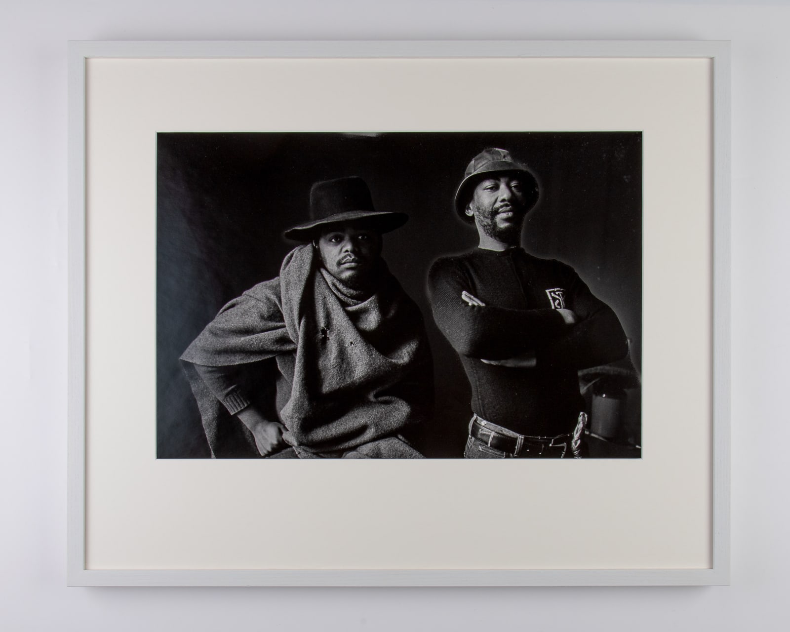 George Hallett, A photograph for the family back home (Dumile Feni and Louis Moholo), London, 1971