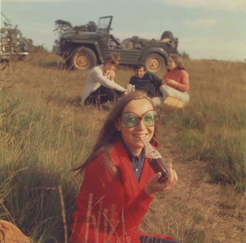 James Barnor, Members of the Tunbridge Wells Overseas Club, relaxing after a summer Sunday walk, Kent, c. 1969