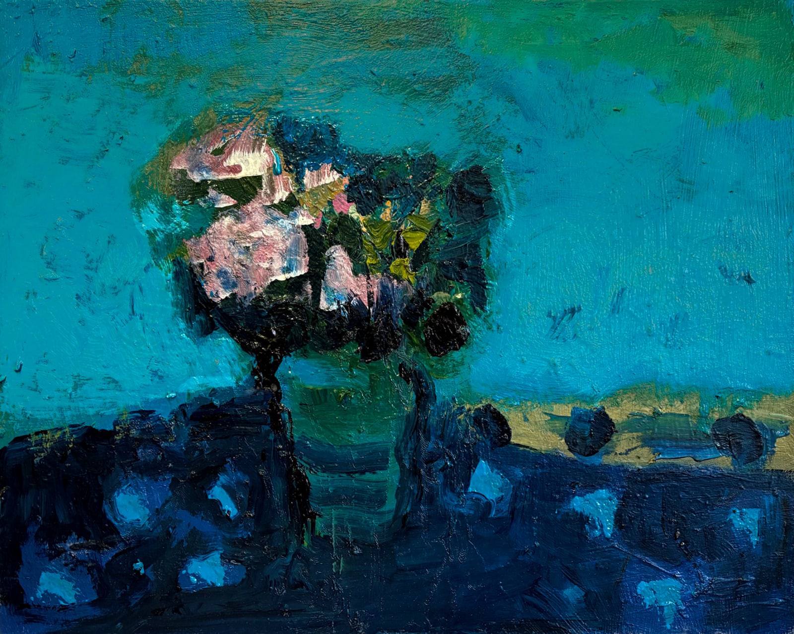 Jennifer Hornyak, Navy with Blush Pink, 2025