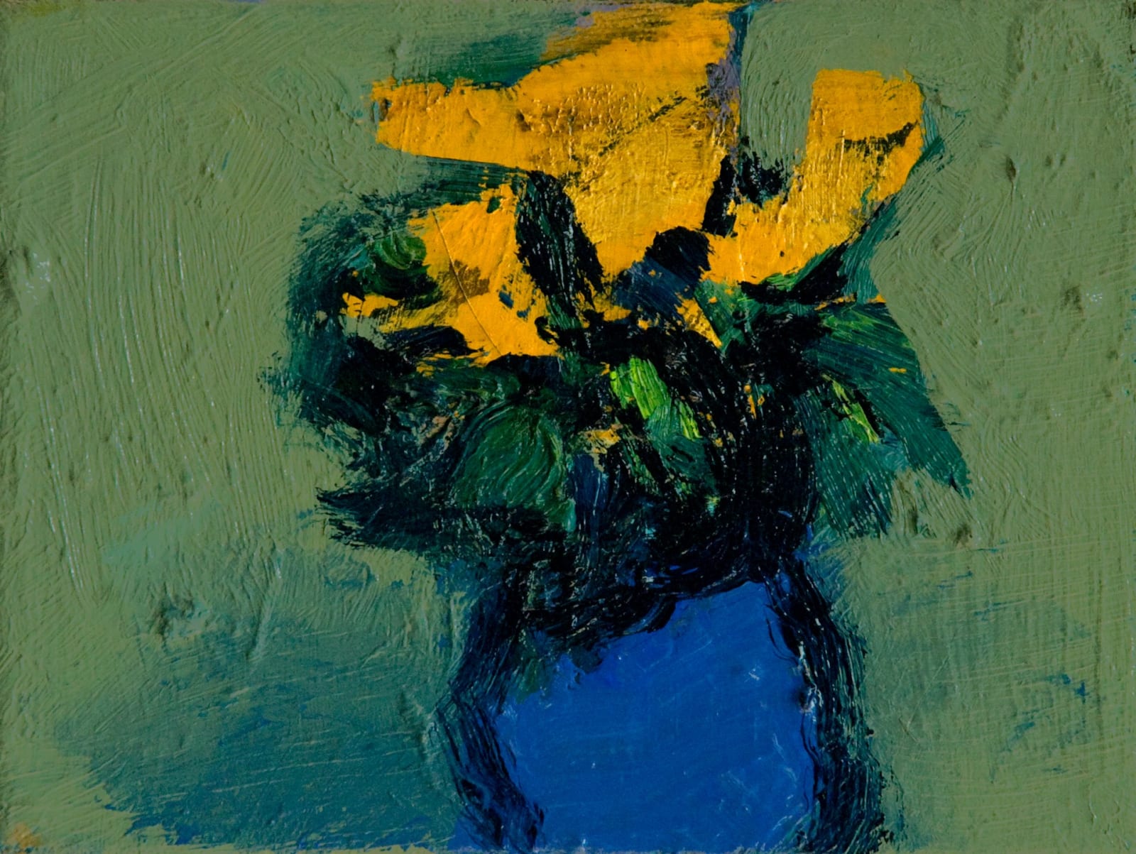 Jennifer Hornyak, Mustard Yellow with Blue, 2019