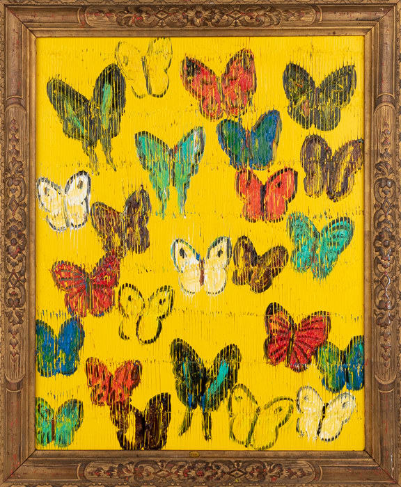 Hunt Slonem, Morphos & Fratilleries, 2019