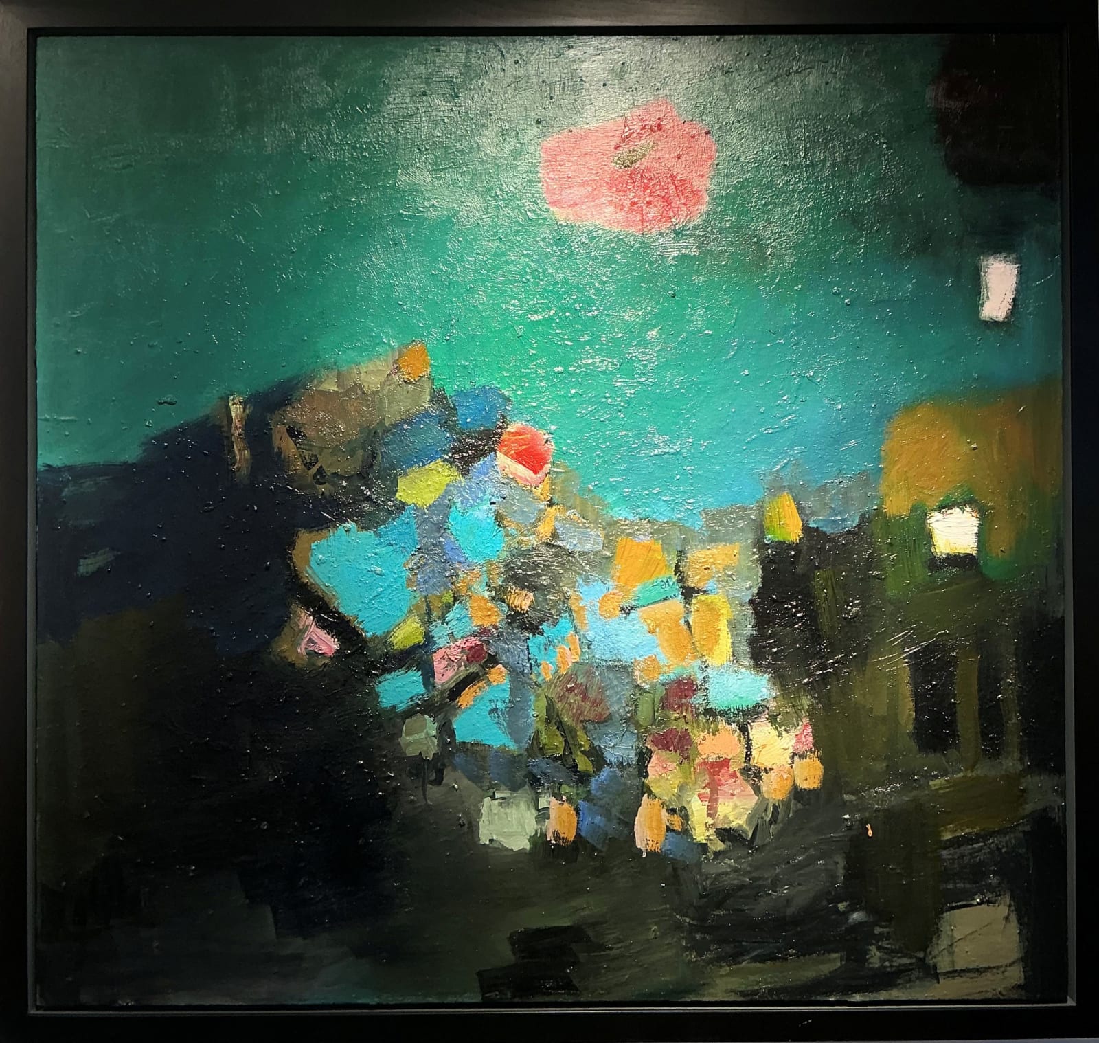 Jennifer Hornyak, Pink with Blue Clusters, 2023