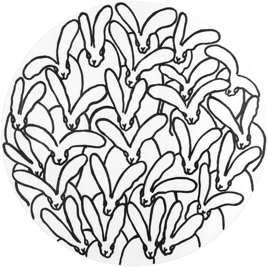 Hunt Slonem, Tondo White Diamond, 2024