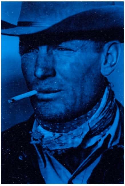Russell Young, The Cowboy Large Diamond Dust (Wild Blue), 2024