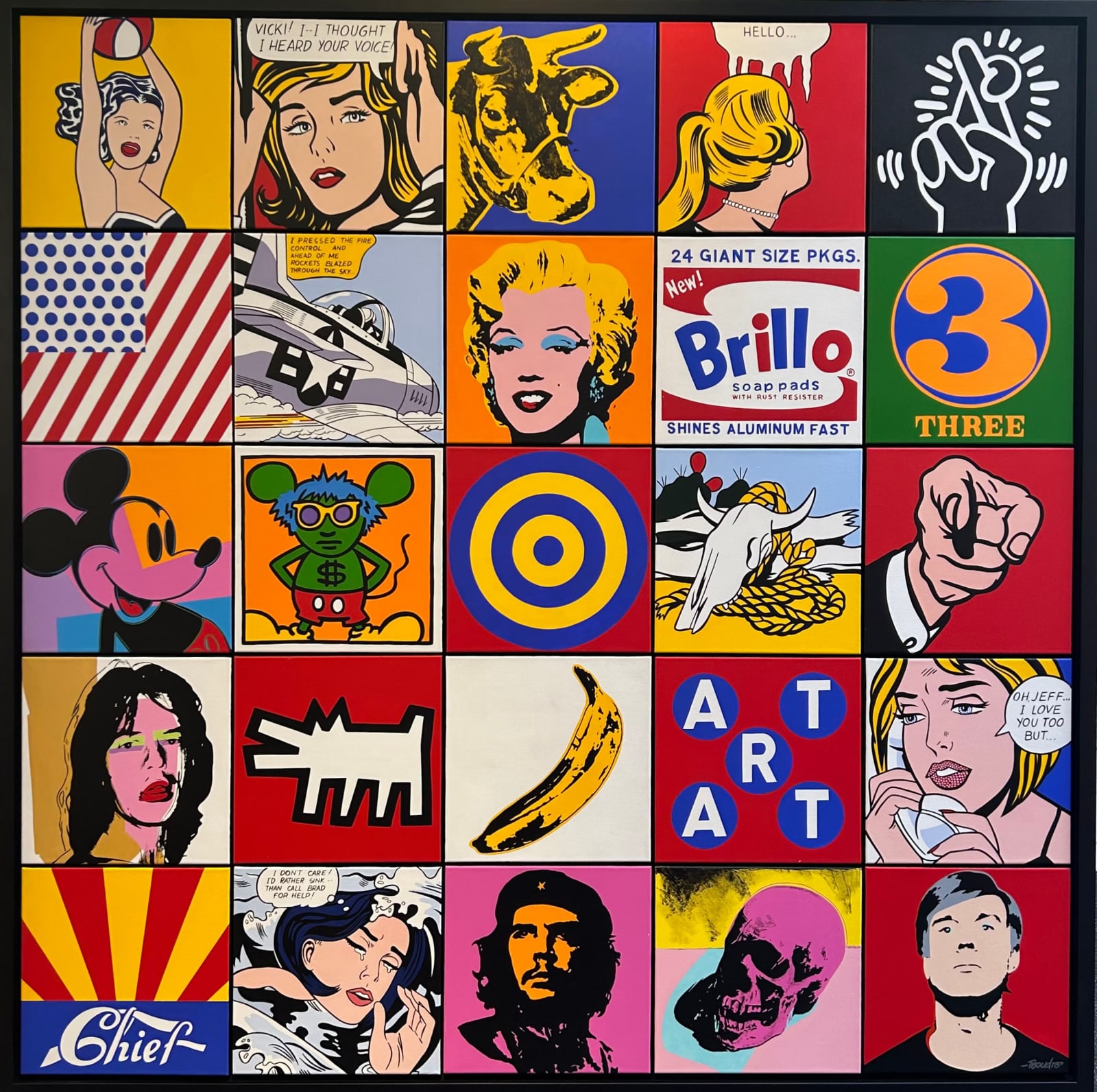 Boudro, Mosaïque Masters of Pop Art "Hello", 2022