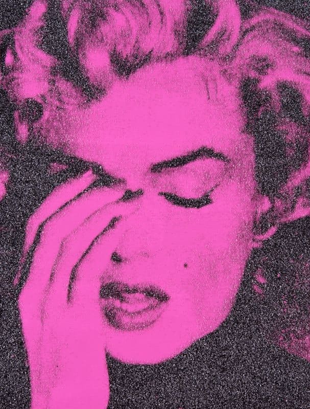 Russell Young, Marilyn Crying (Serrano Pink and Black) FX2013, 2013