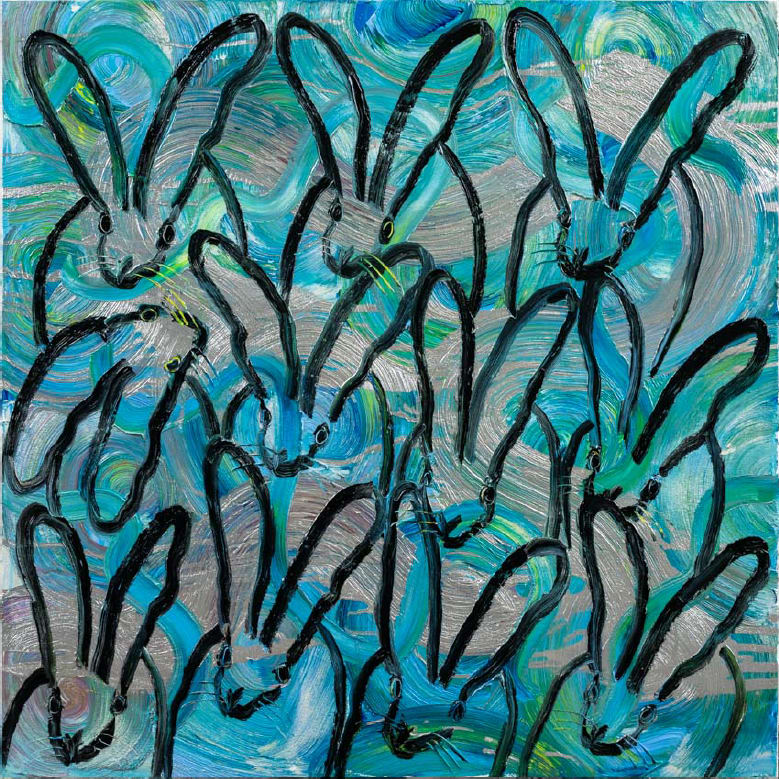 Hunt Slonem, Tondo Hutch Hutch, 2023