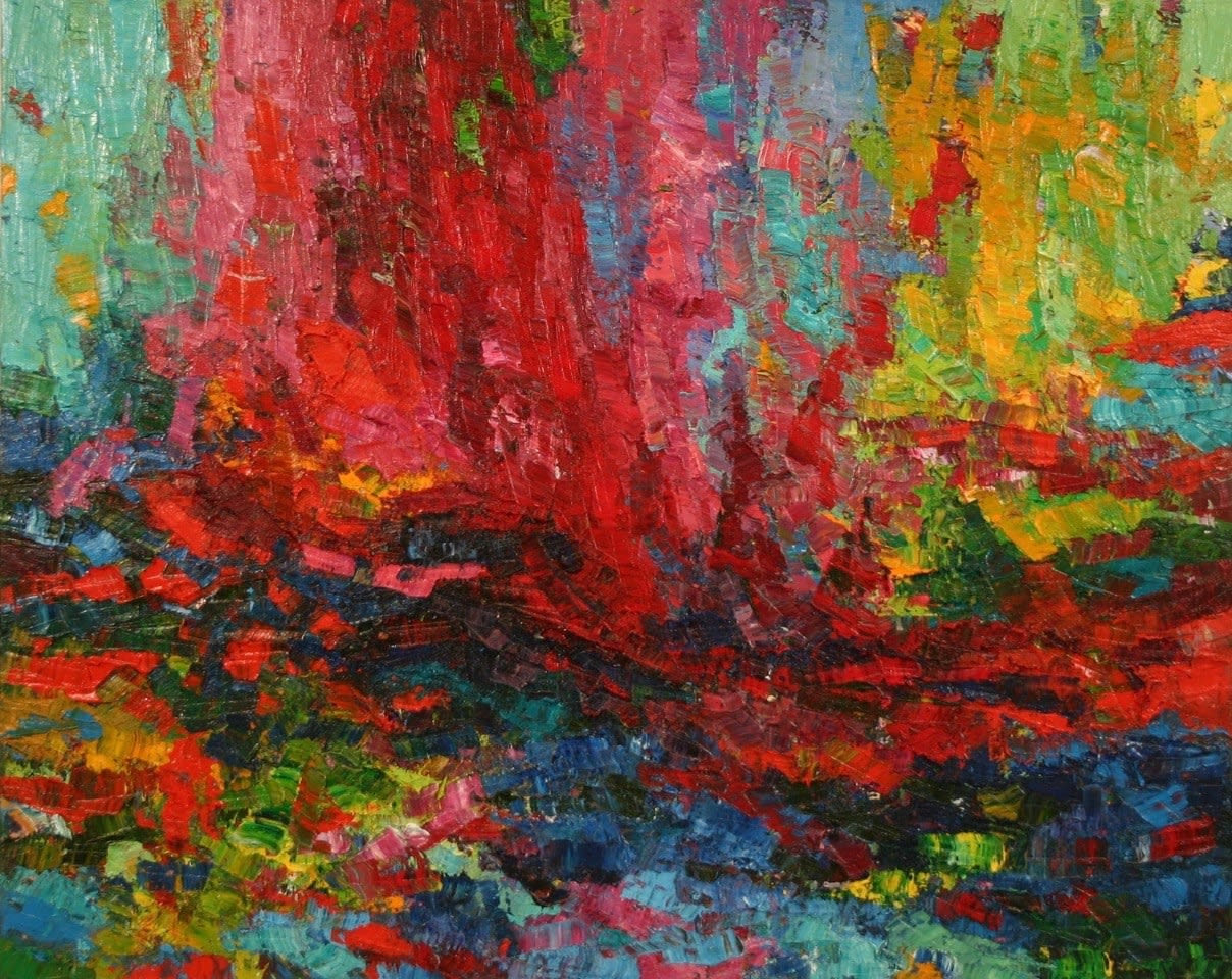 John Barkley, Red and Green Stream of Mind, 2019