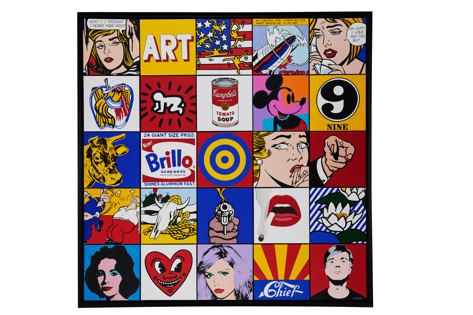 Boudro, Mosaïque Masters of Pop Art "Andy-rouge", 2022