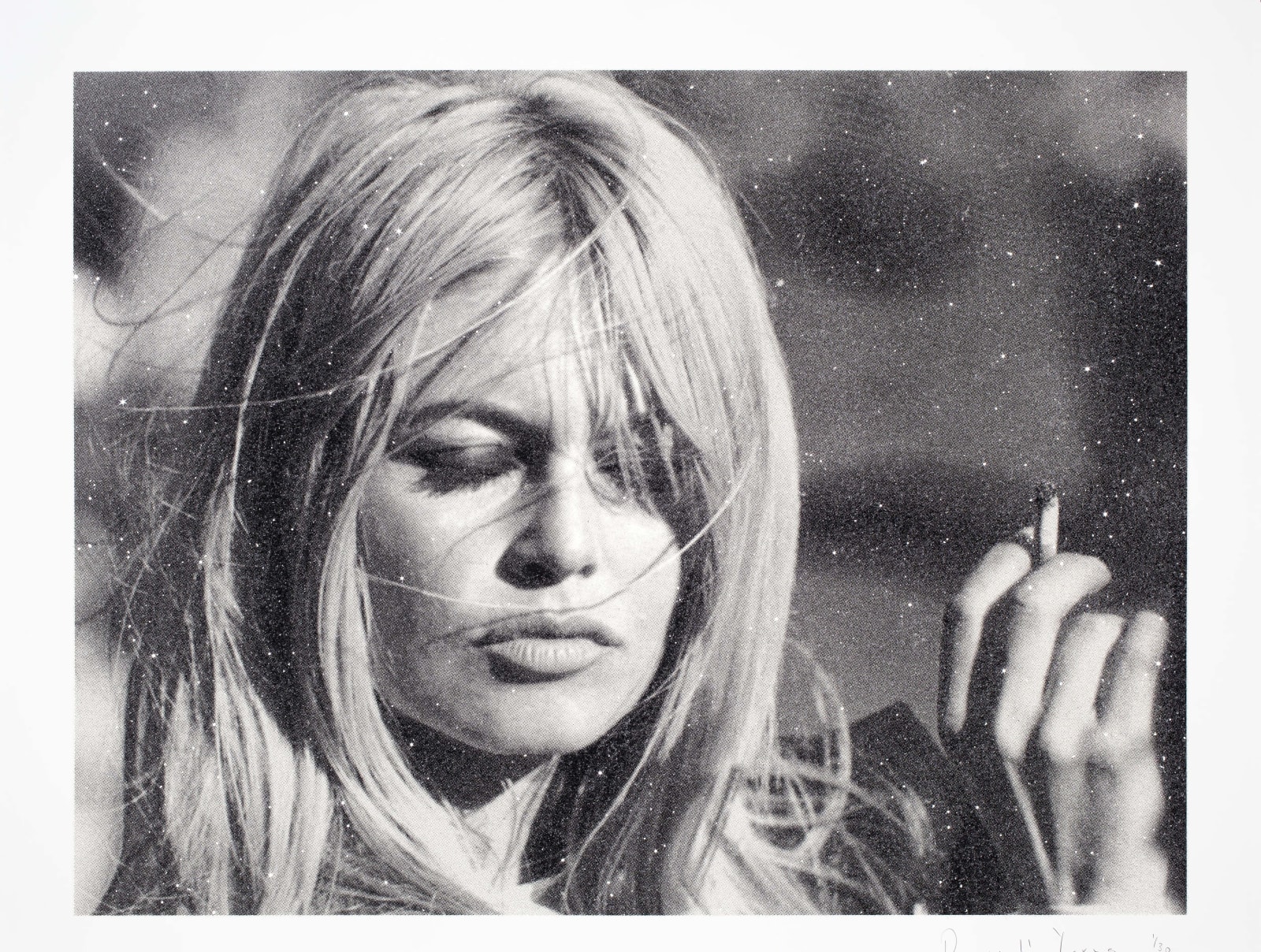 Russell Young, Bardot Thunder (B+w), 2022