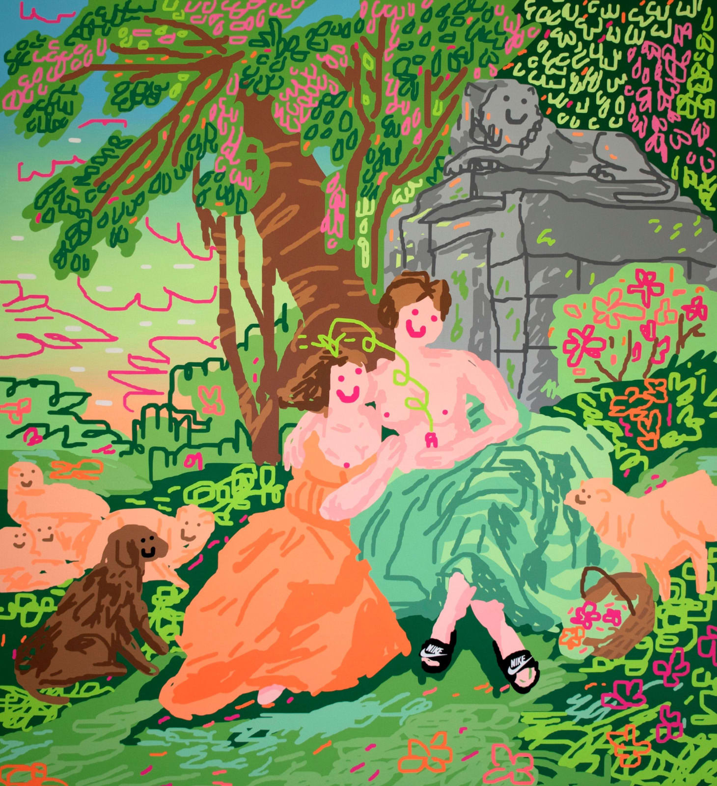 PHILIP GERALD, Boucher Bootleg, 110 cm x 100 cm, Acrylic on canvas_m