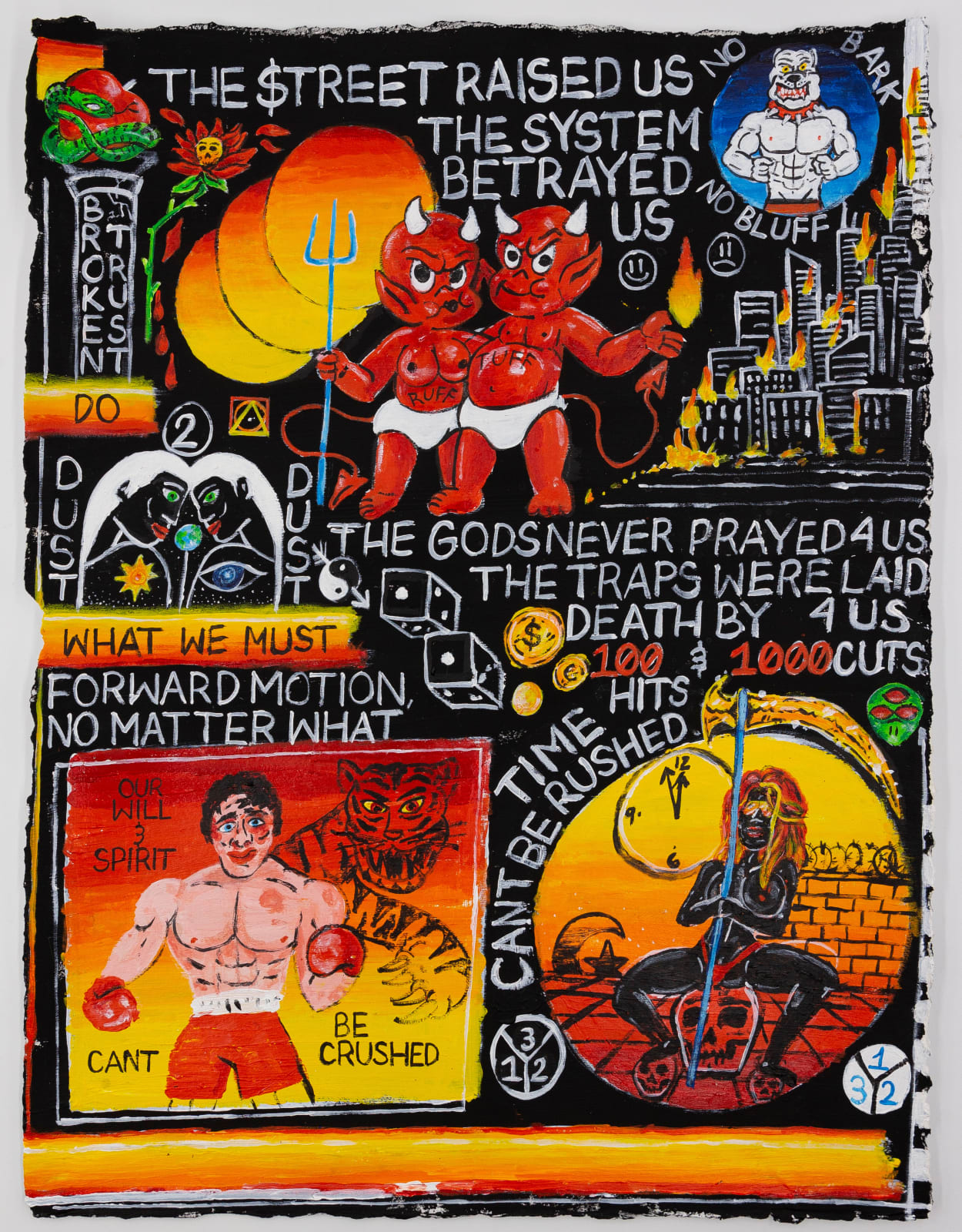KC ORTIZ, Will And Spirit, 2021, Acrylic paint on paper, 21 7:1 x 16 1:2 in, 55 x 42 cm