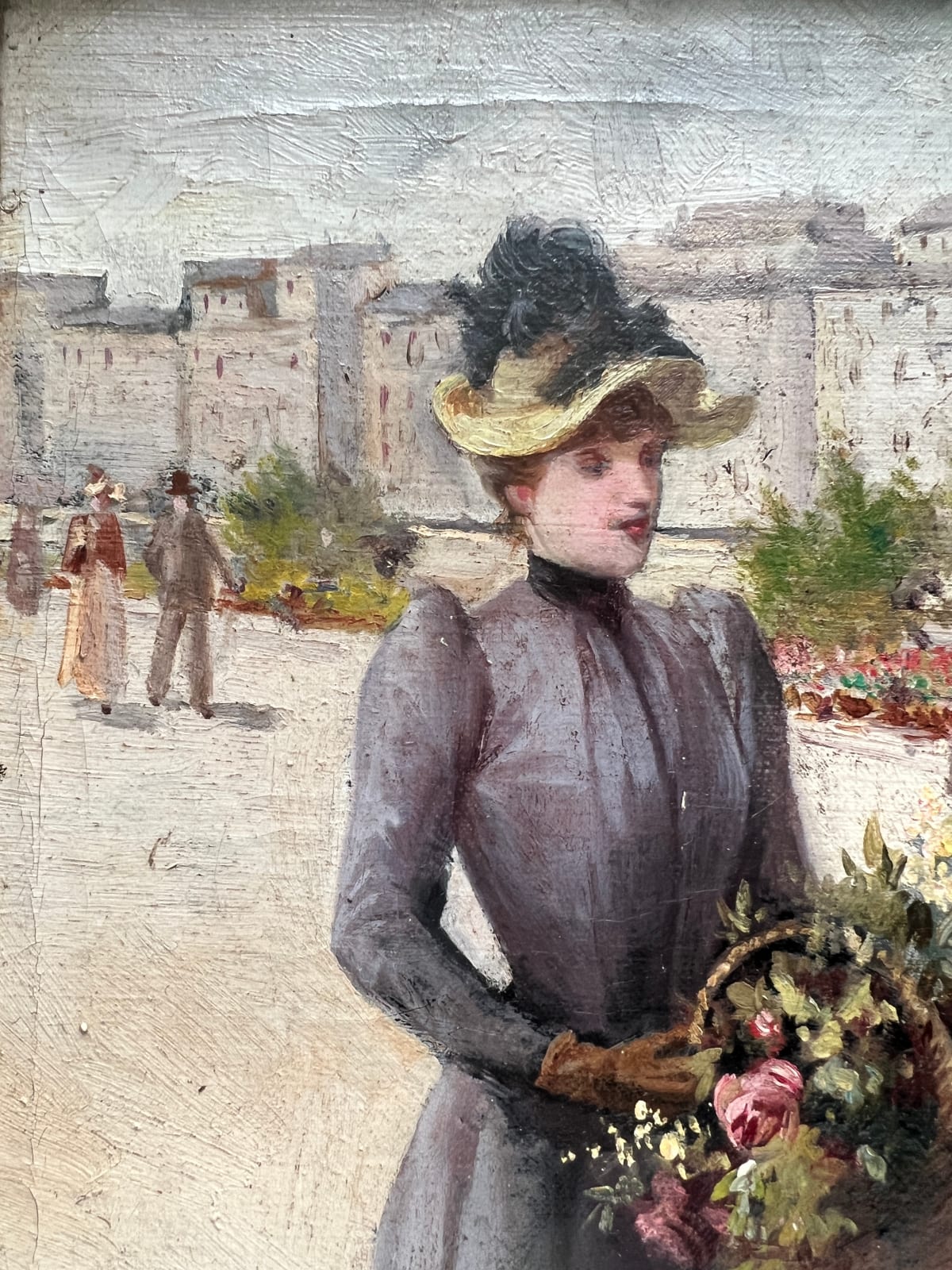 Ecole française de la fin du XIXème siècle, Paris, Elegante Bouquetière