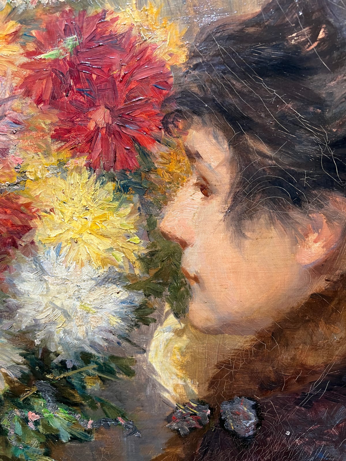Eugène Verdyen, Jeune Femme Au Bouquet, 1890