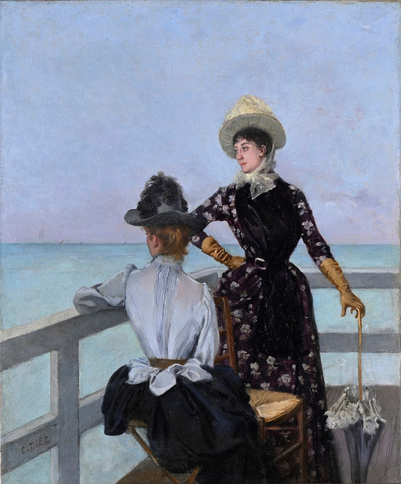 Ernest Ange Duez, Élégantes à l'embarcadère