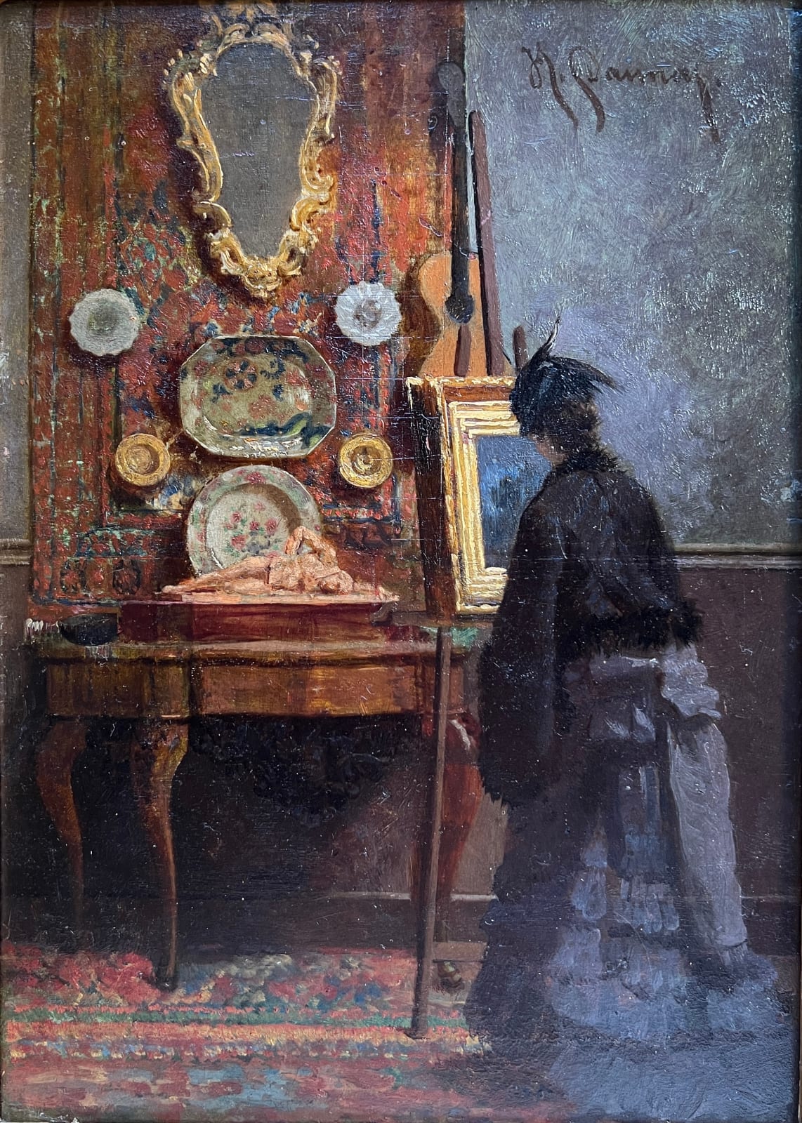 Hermenegildo Daunas, L'amatrice d'art, circa 1880