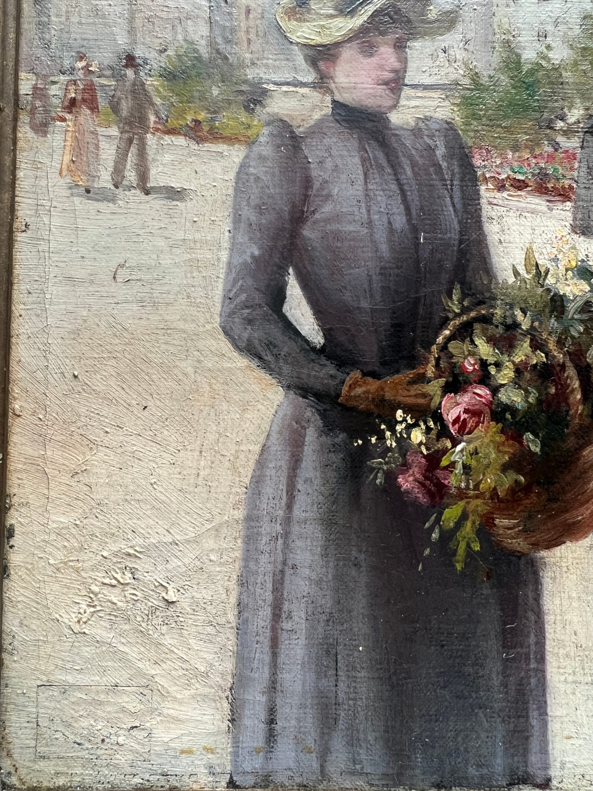 Ecole française de la fin du XIXème siècle, Paris, Elegante Bouquetière