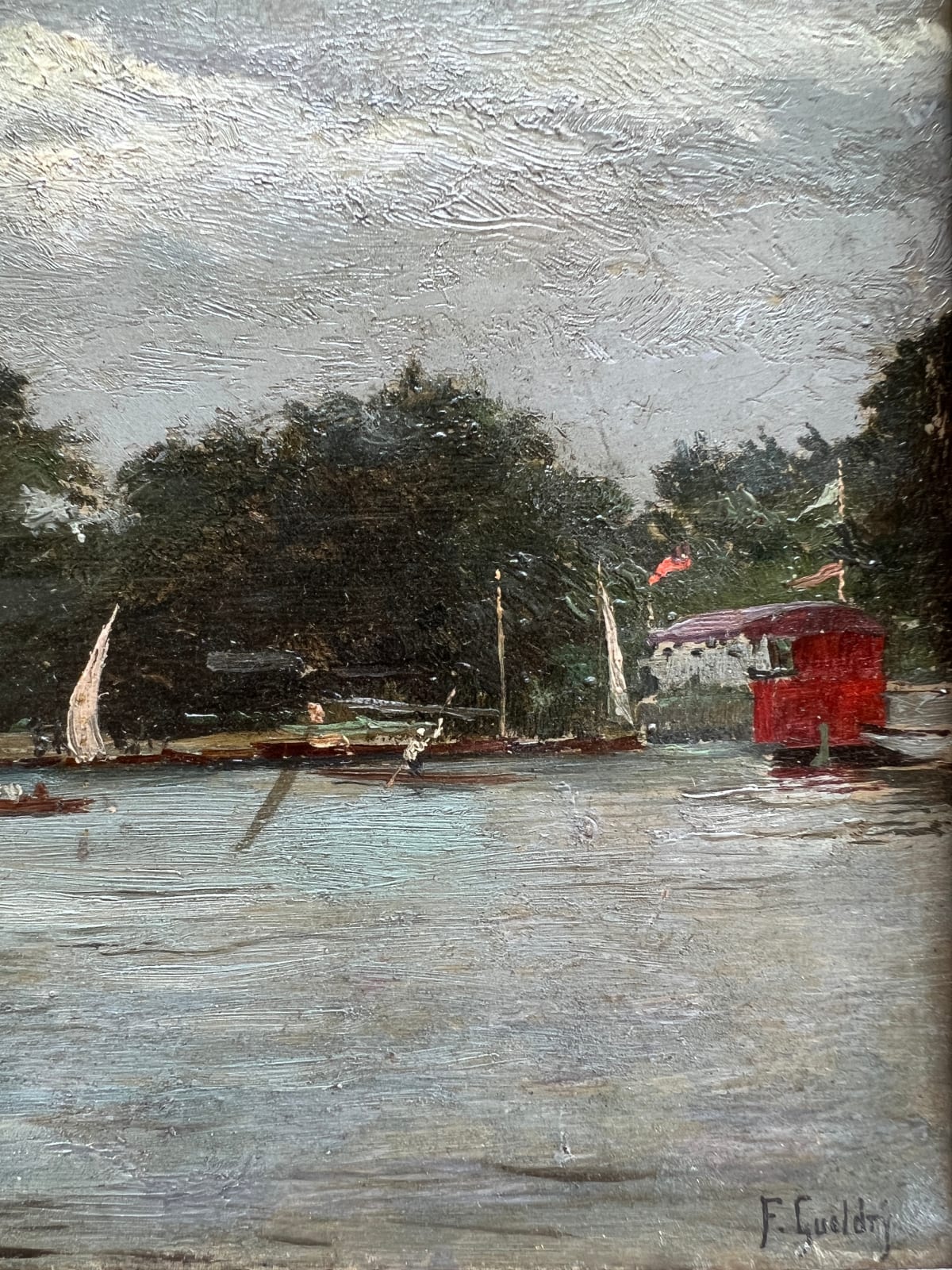 Ferdinand Joseph Gueldry, Canotage à Ditton, Angleterre, 1904