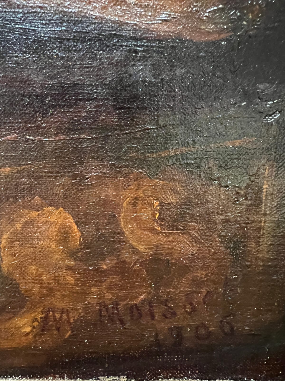 Marthe Moisset, La Palette et les brosses de l’artiste, 1906