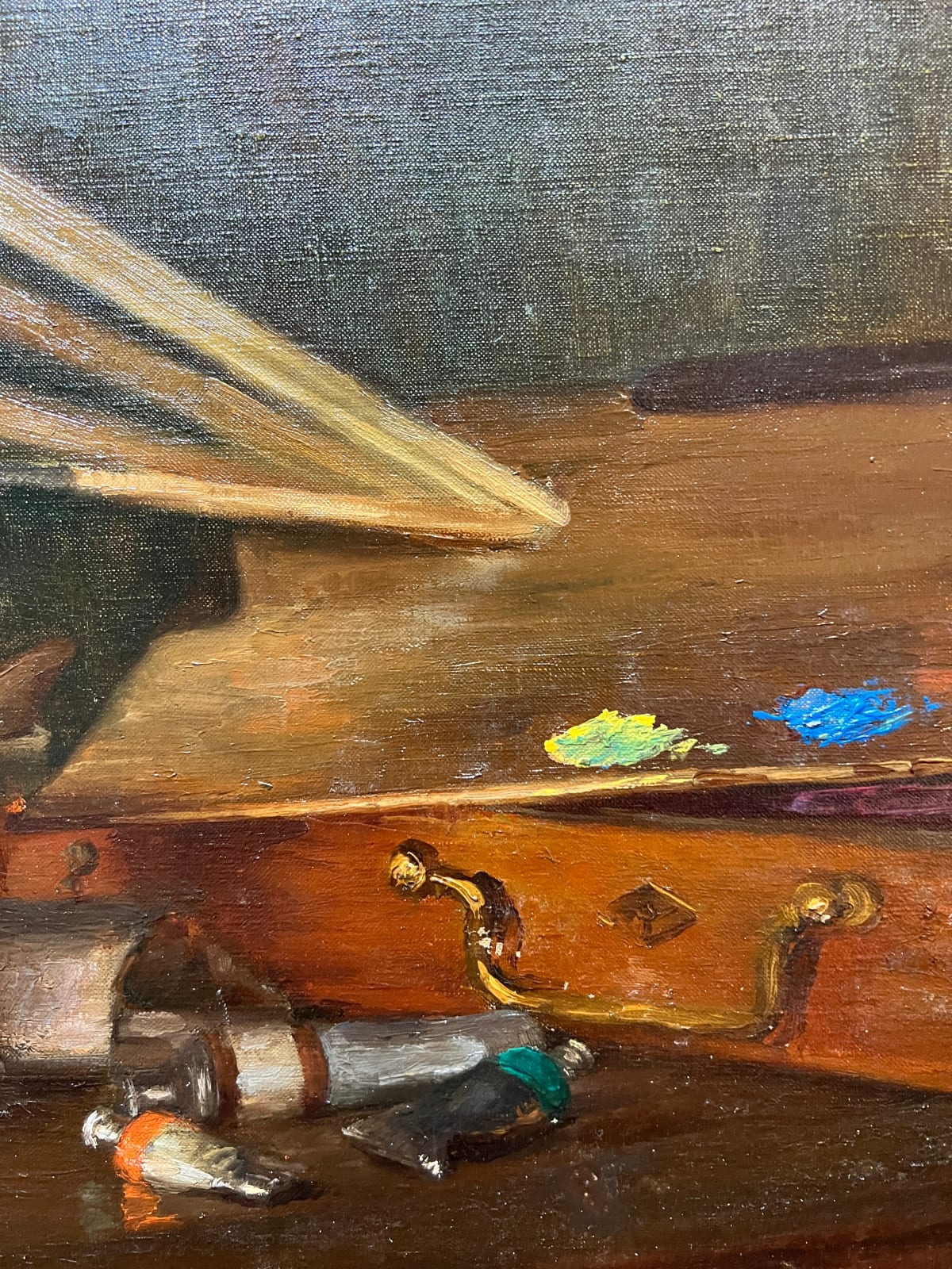 Marthe Moisset, La Palette et les brosses de l’artiste, 1906