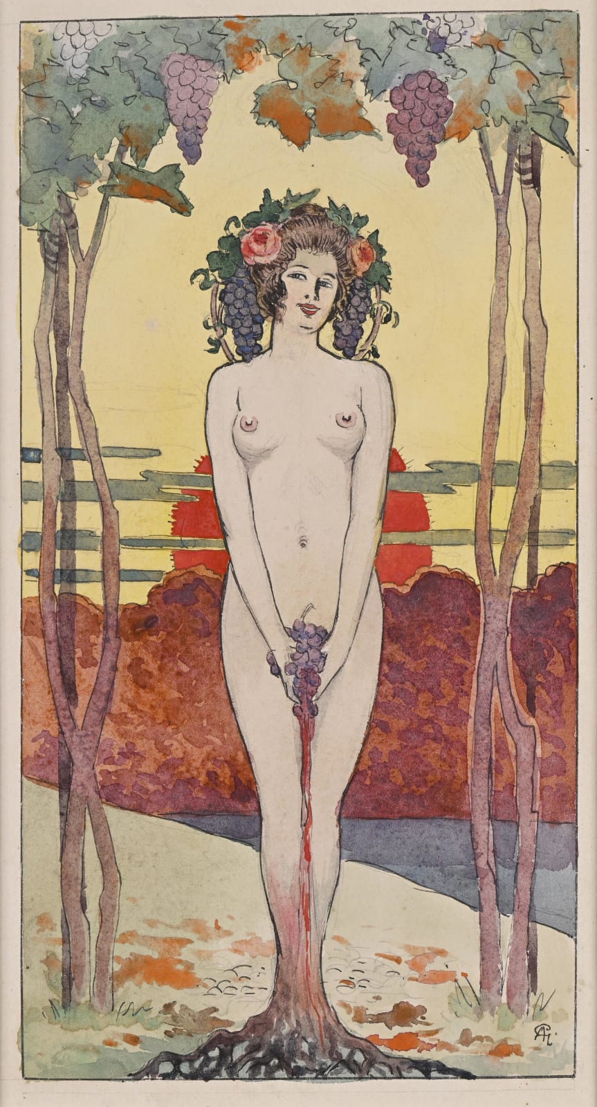 Alexandre Graverol, Allégorie de la vigne, circa 1895