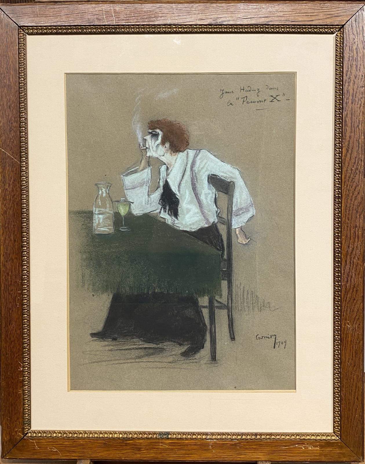 Ecole française du début du XXème siècle, Jane Hading dans la Femme X, 1909